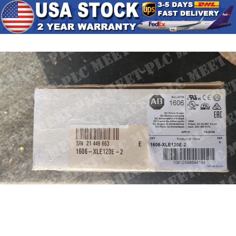 New Allen Bradley 1606-XLE120E-2 Power Supply 380/480 VAC 120W 1606XLE120E2