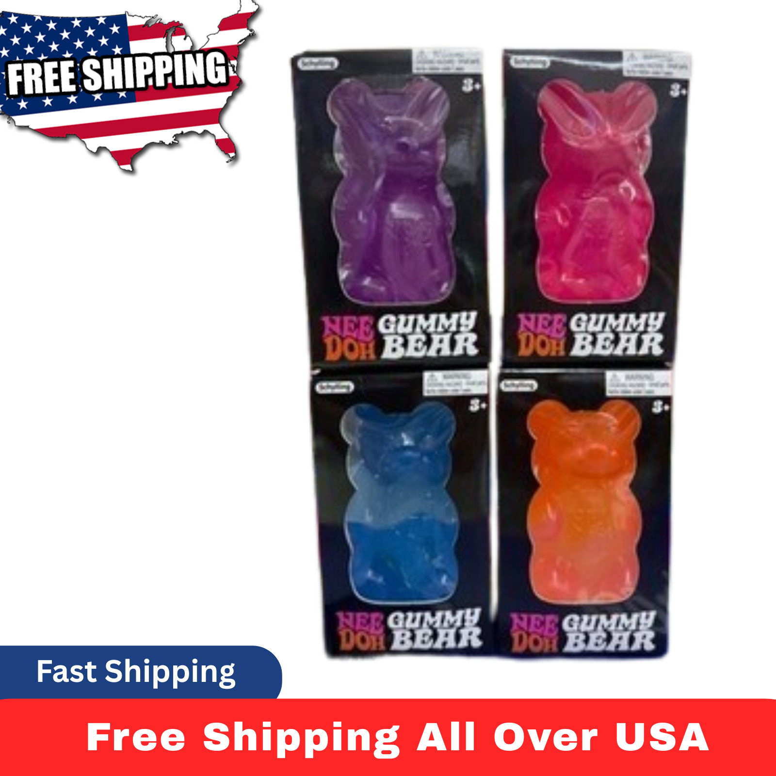 NeeDoh nice cube Gummy Bear Sensory Fidget Toy Squishy Toy AUTHENTIC