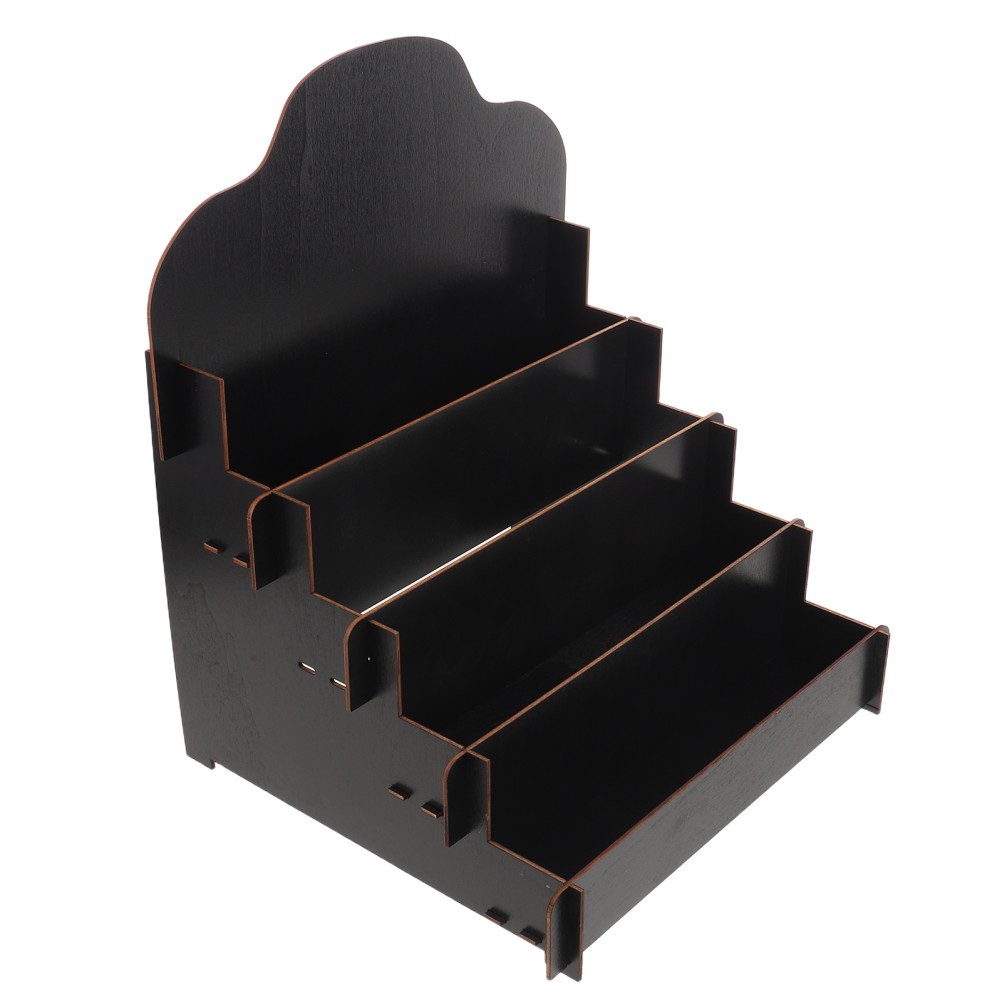 Retail Card Holders Wooden Trading Stand 4 Tier Display Business