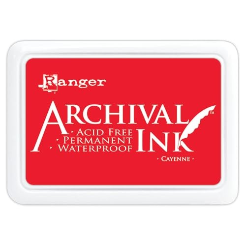 RANGER INDUSTRIES Archival Cayenne Ink pad, One Size, Red,Ink & Pads