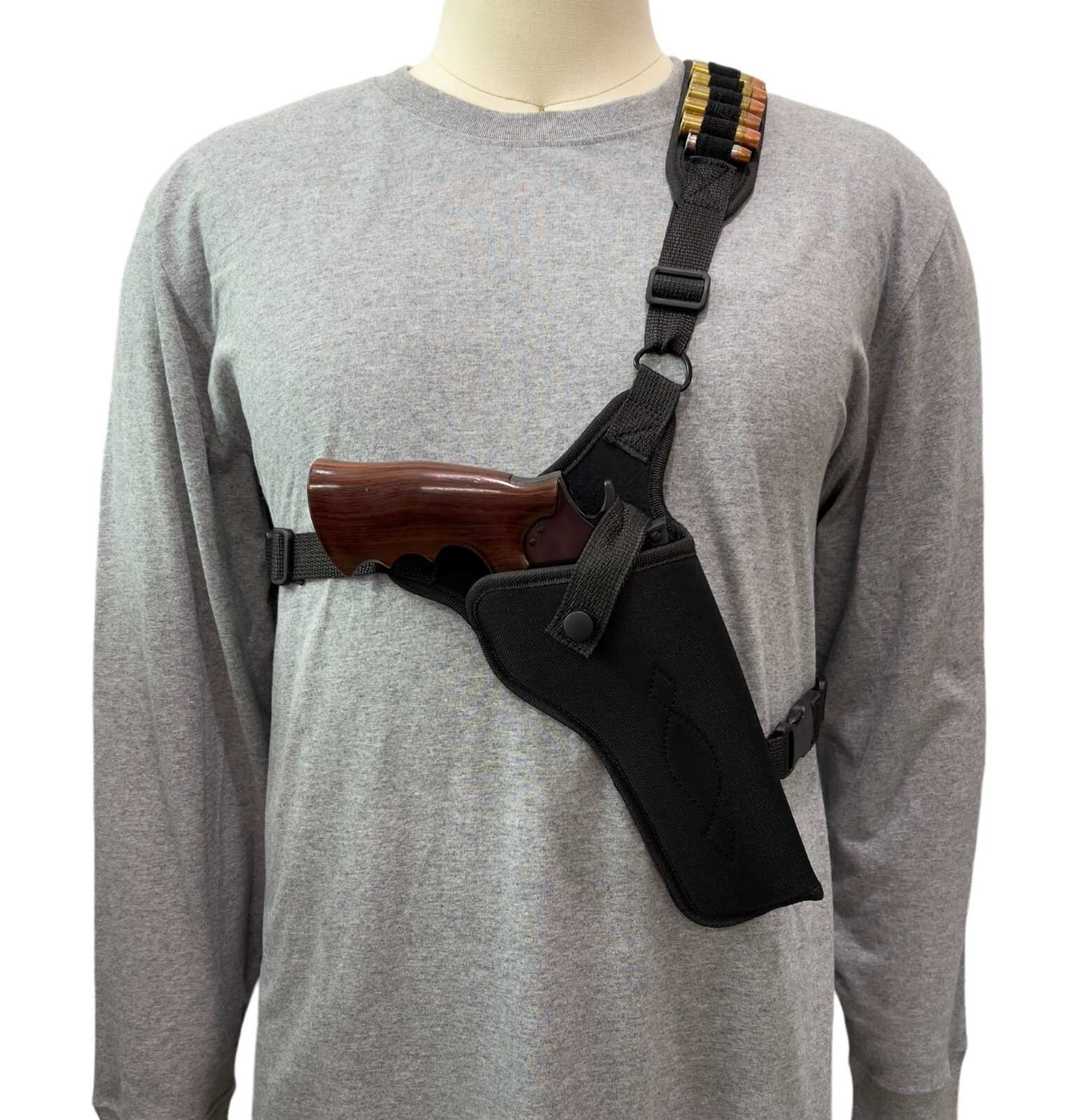 For  6.5" TAURUS TRACKER 627, Right Hand CHEST Holster with Ammo Loops