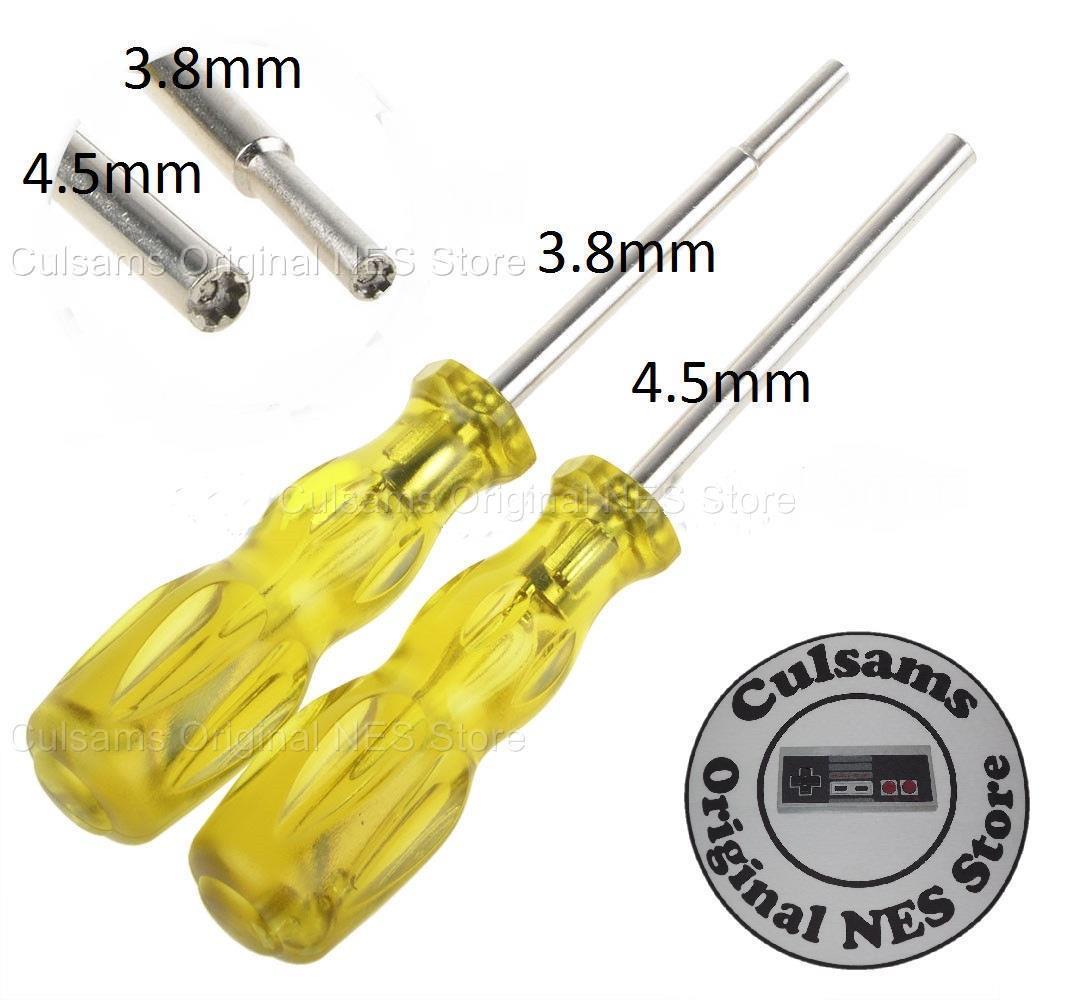 3.8mm & 4.5mm Screwdrivers to Open Nintendo Games Systems SNES, NES, N64 Repair