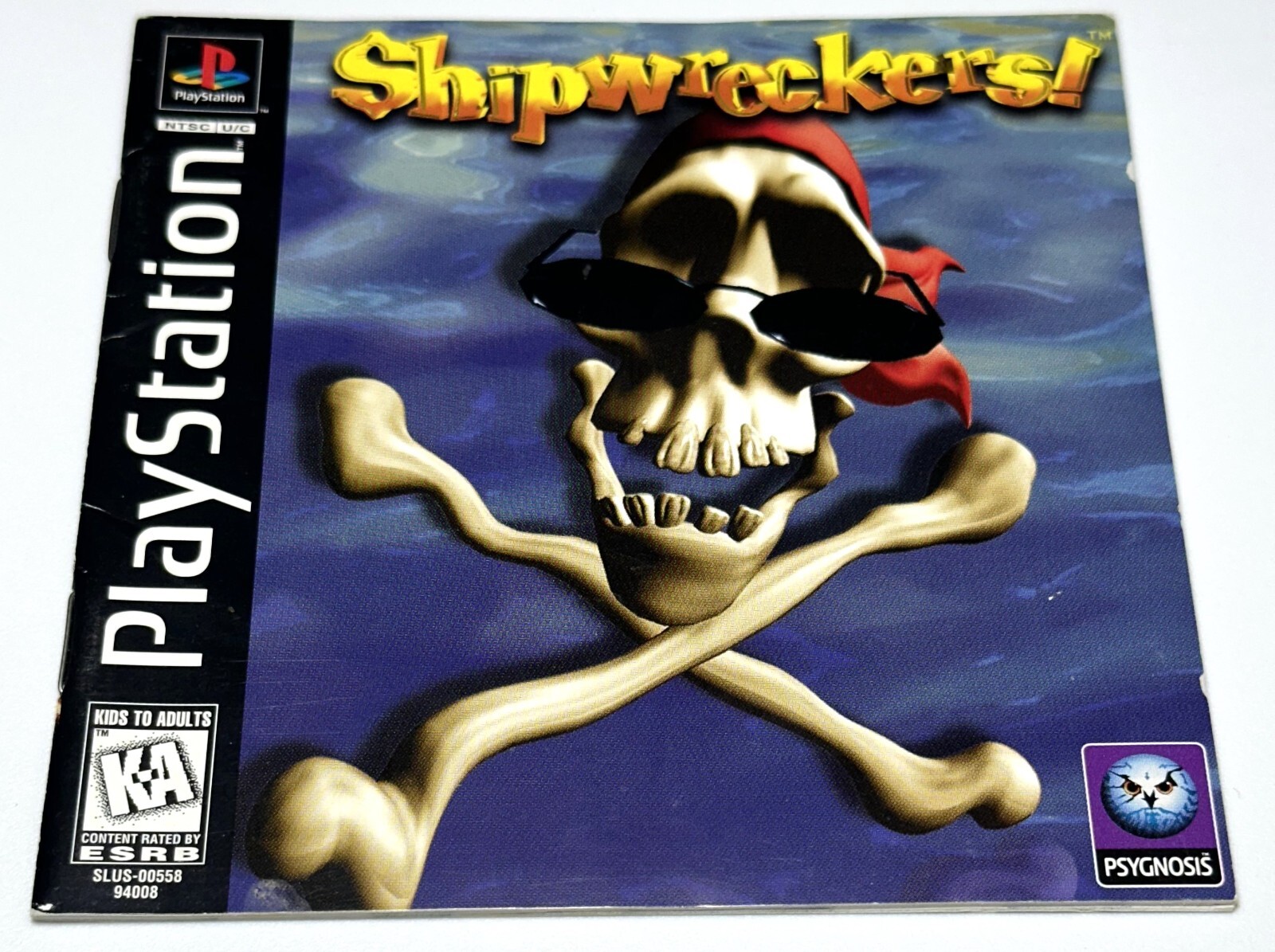 ❤️ Shipwreckers! PS1, PlayStation 1, PSOne Video Game Manual Only w/ Reg Card