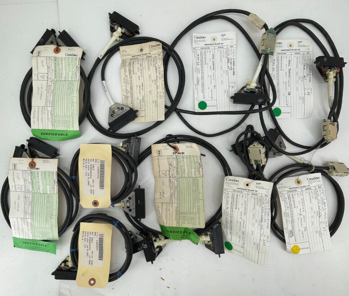 LOT of 10 Cable Assembly IFE Jet Plane Aircraft Aviation Boeing #519