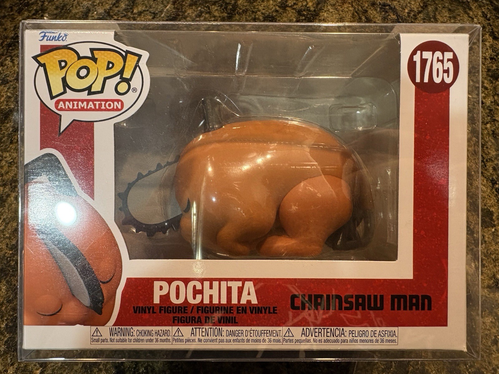 Funko Pop Animation #1765 Pochita Sleeping Chainsaw Man Exclusive w/Protector