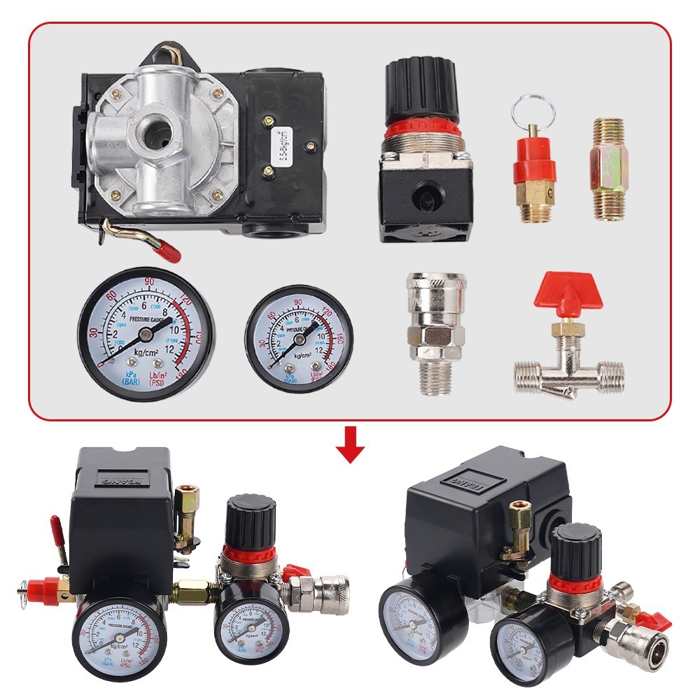 Air Compressor Pressure Switch 90–120PSI Controller for Fast Pressure Reduction