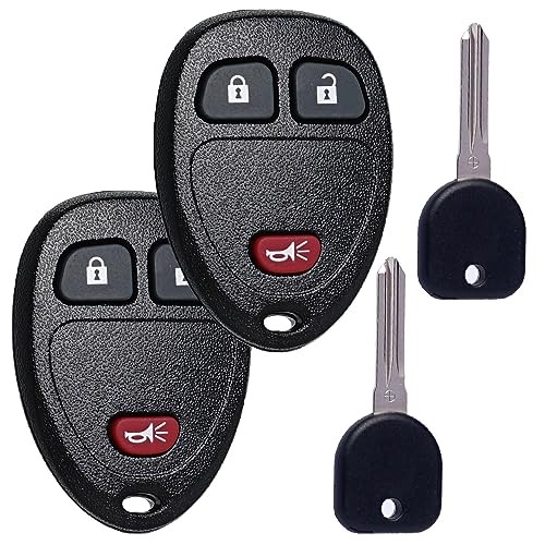 Key Fob Keyless Entry with Ignition Keys Fits for Chevy Silverado Avalanche