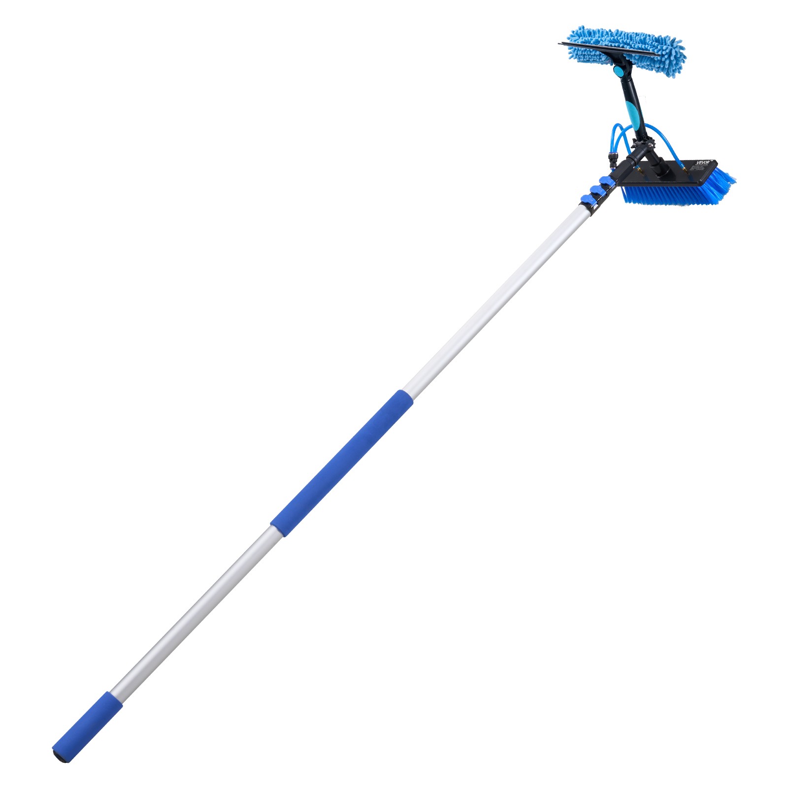 VEVOR Solar Panel Cleaning Kit Water Fed Pole Kit 20 ft Brush Soap Dispenser