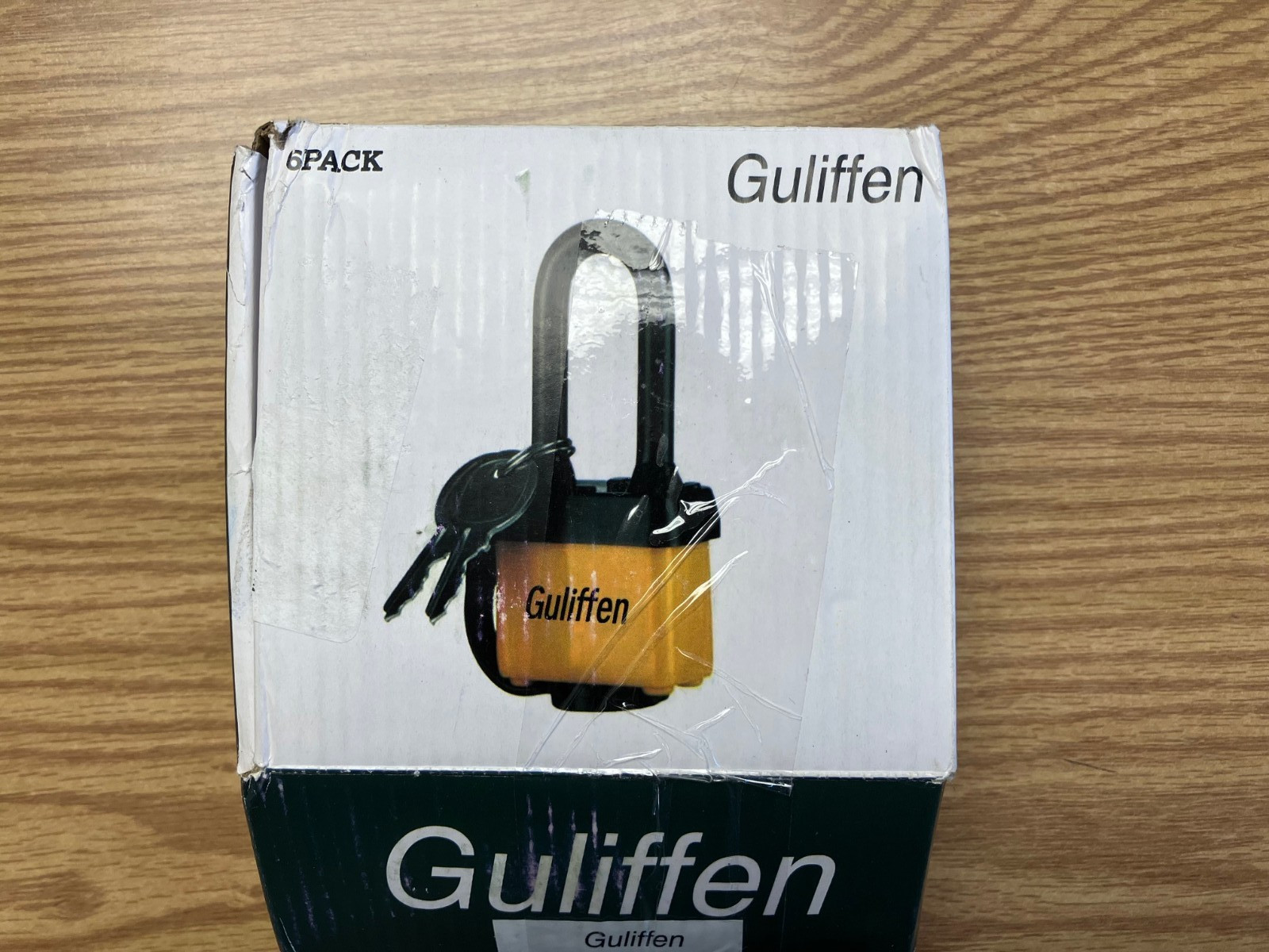 Guliffen Weatherproof Laminated Steel Padlock Same Key Outdoor Padlock Long