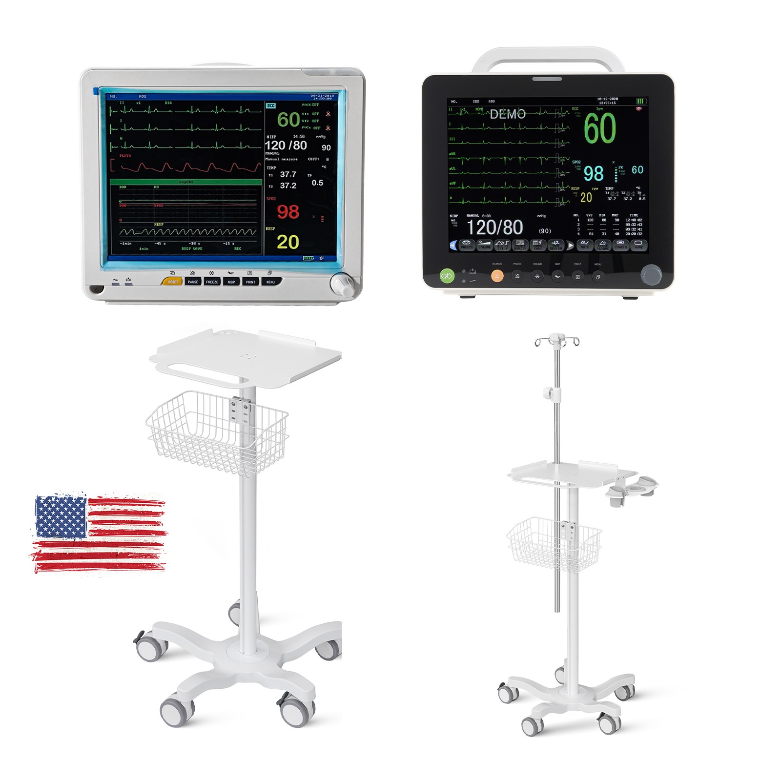 12" Patient Monitor ICU CCU Vital Sign For Hospital/ Medical Trolley Cart