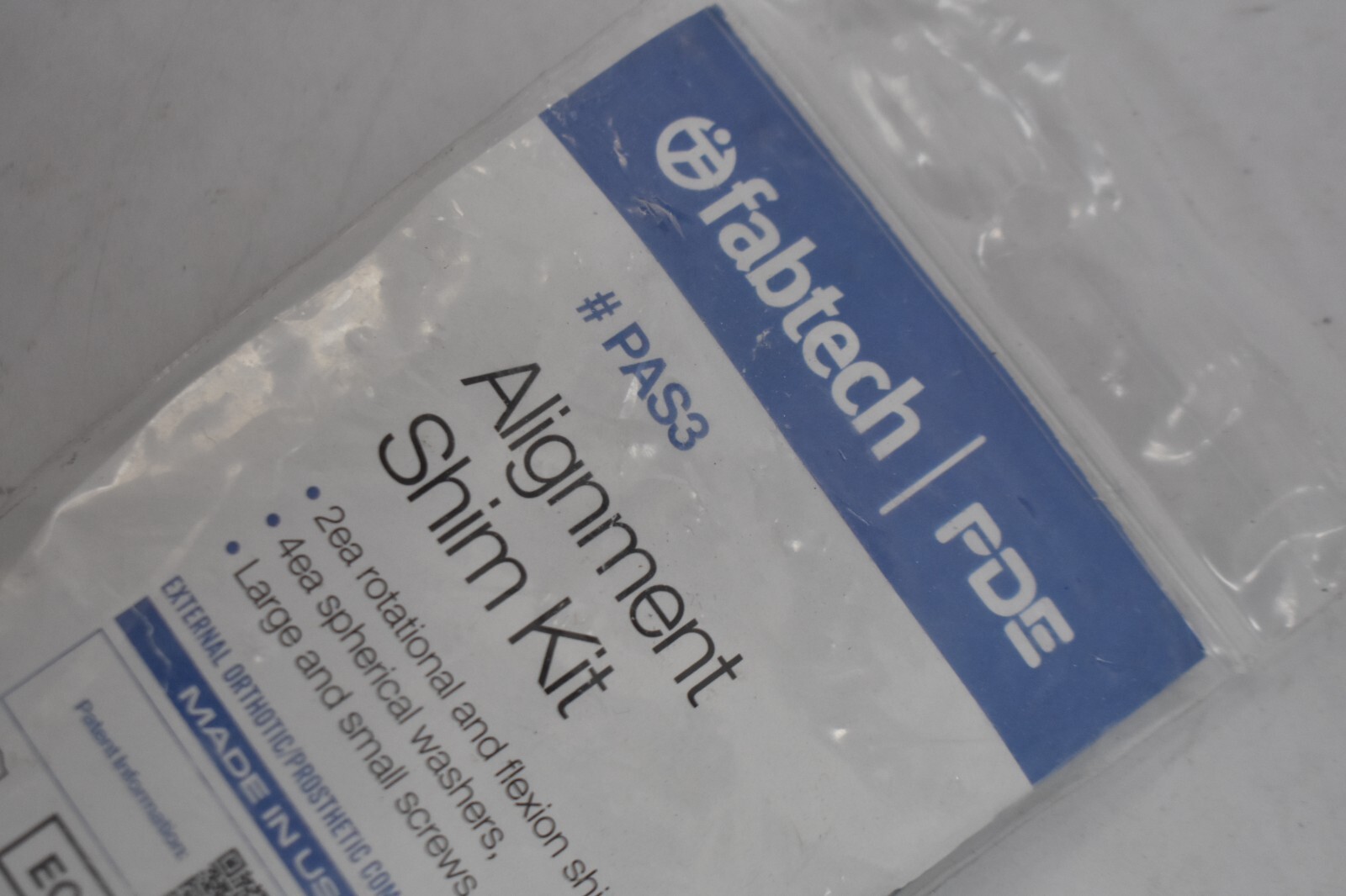 FabTech Alignment Shim Set Neuromuscular PAS3 Large/Small Screws Hardware