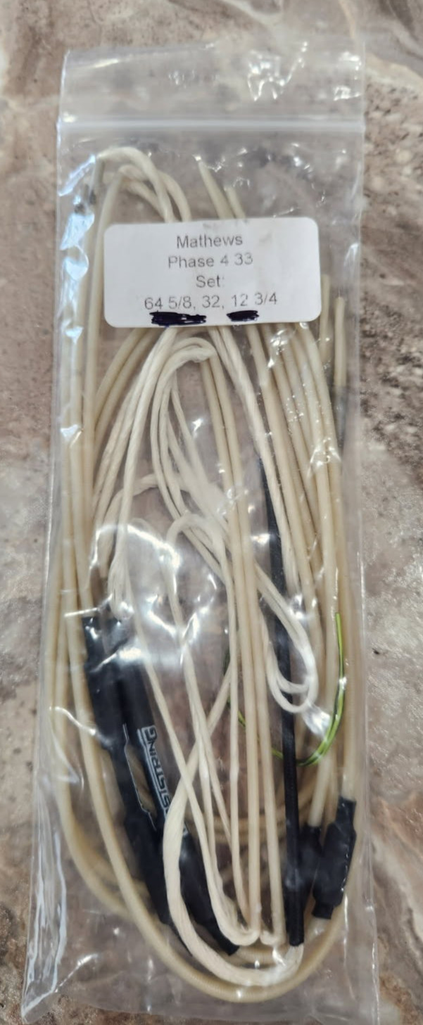 New Mathews Phase 4 33 FirstString String and Cable Set - White/Cream