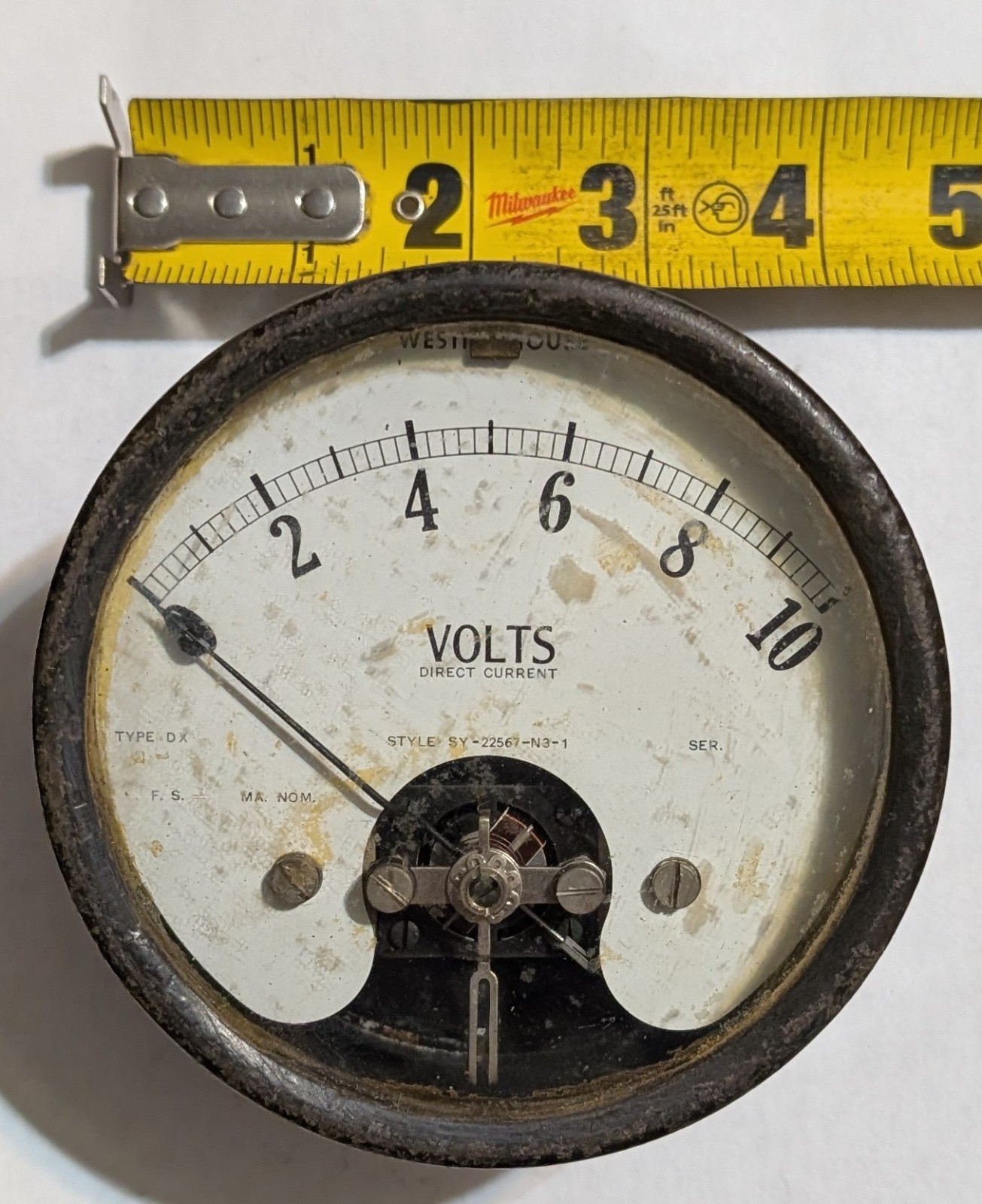 Vintage Westinghouse Direct Current Voltmeter Style SY-22557-N3-1