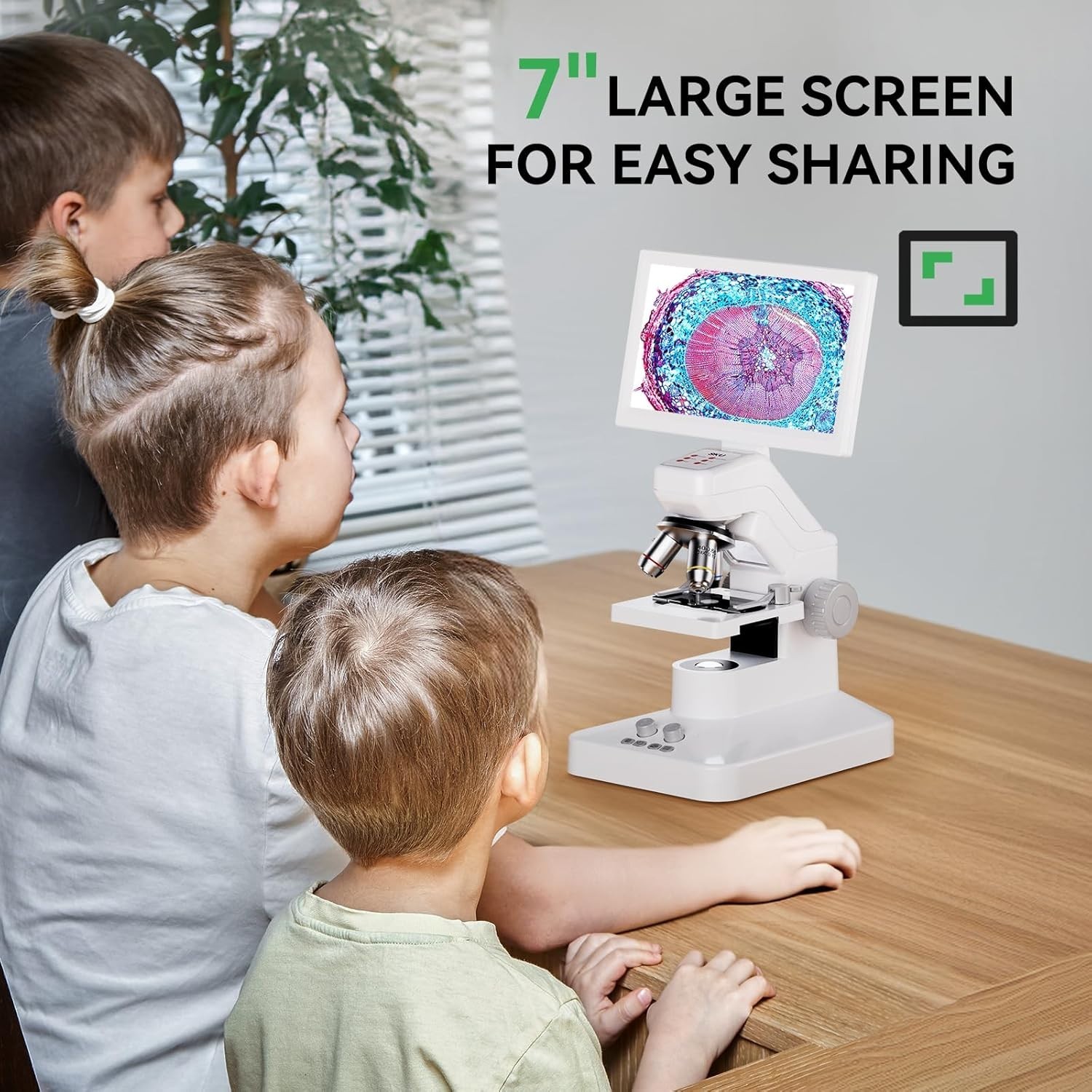 Microscope for Adults Kids Students 40X-2000X Biological Microscope By Temery