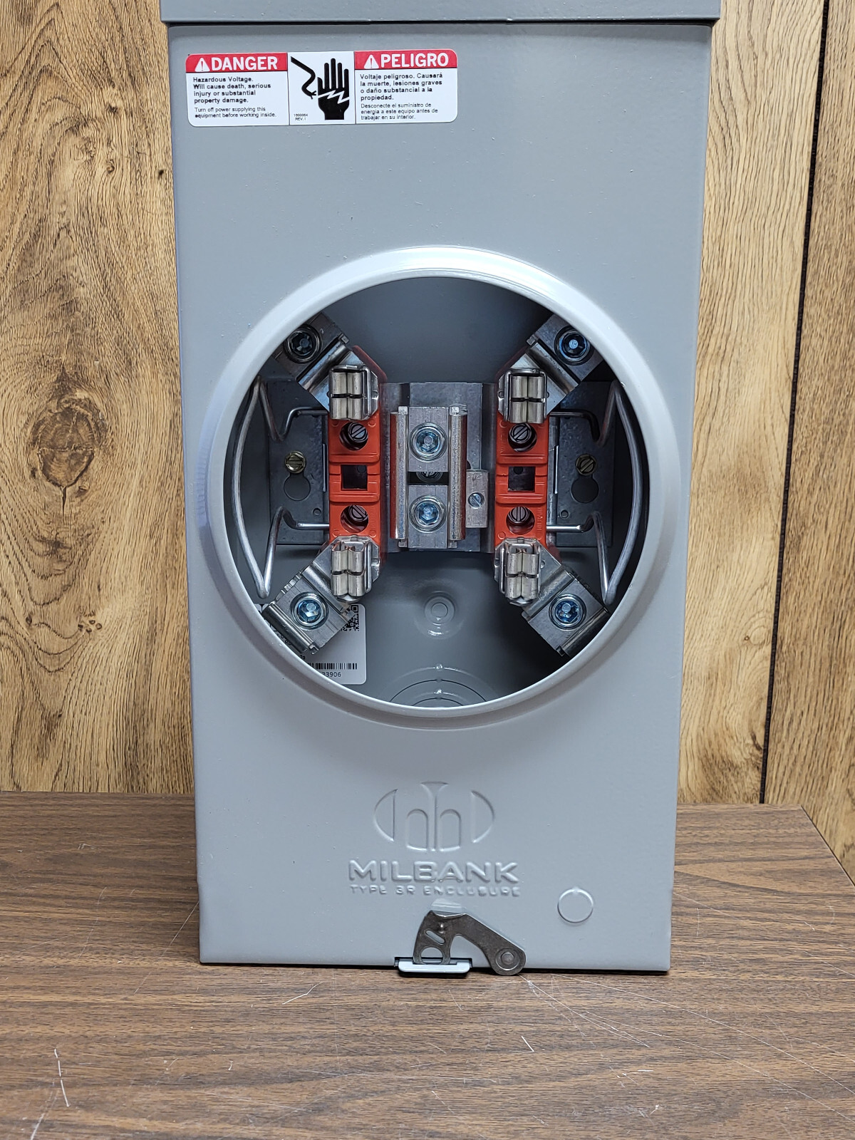 MILBANK U7021-DL-TG-BL 200Amp Ringless Ovhd Meter Can With Barrel Lock Provision