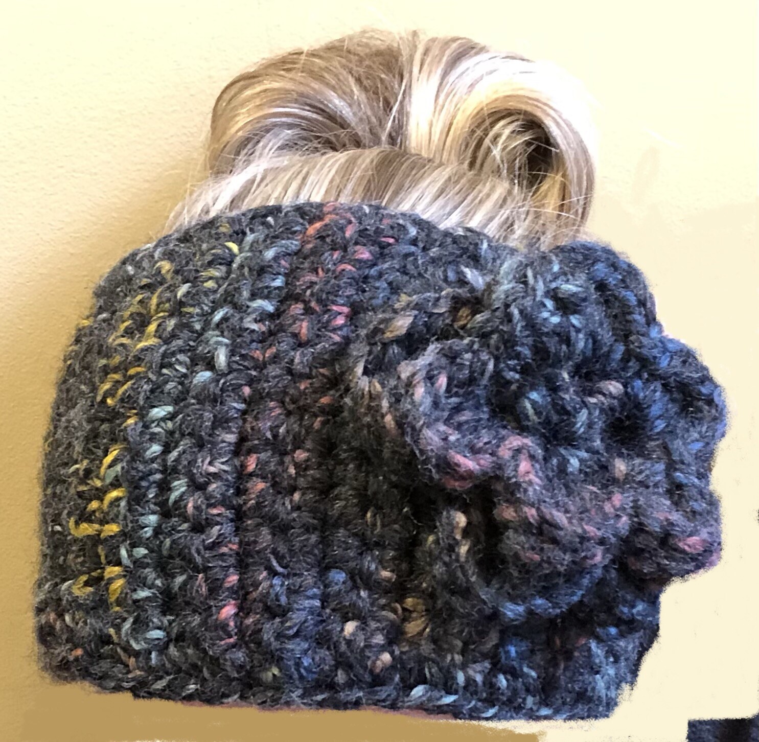 Crochet Headband Earwarmer With Flower - Adjustable