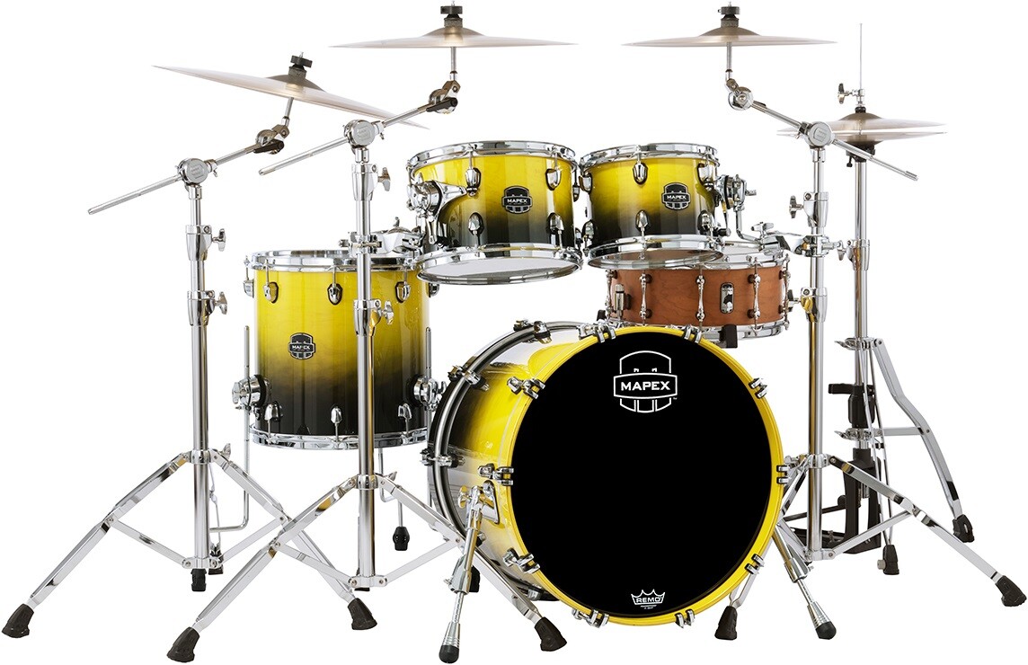 Mapex Saturn Sulphur Fade Jazz Drum Set 20x16/10x7/12x8/14x14 4pc Shells Dealer