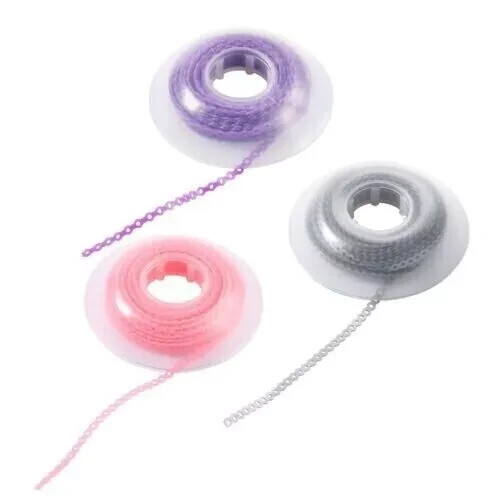10Rolls Dental Orthodontic Elastic Power Chain Rubber Bands Ligature Chain Short