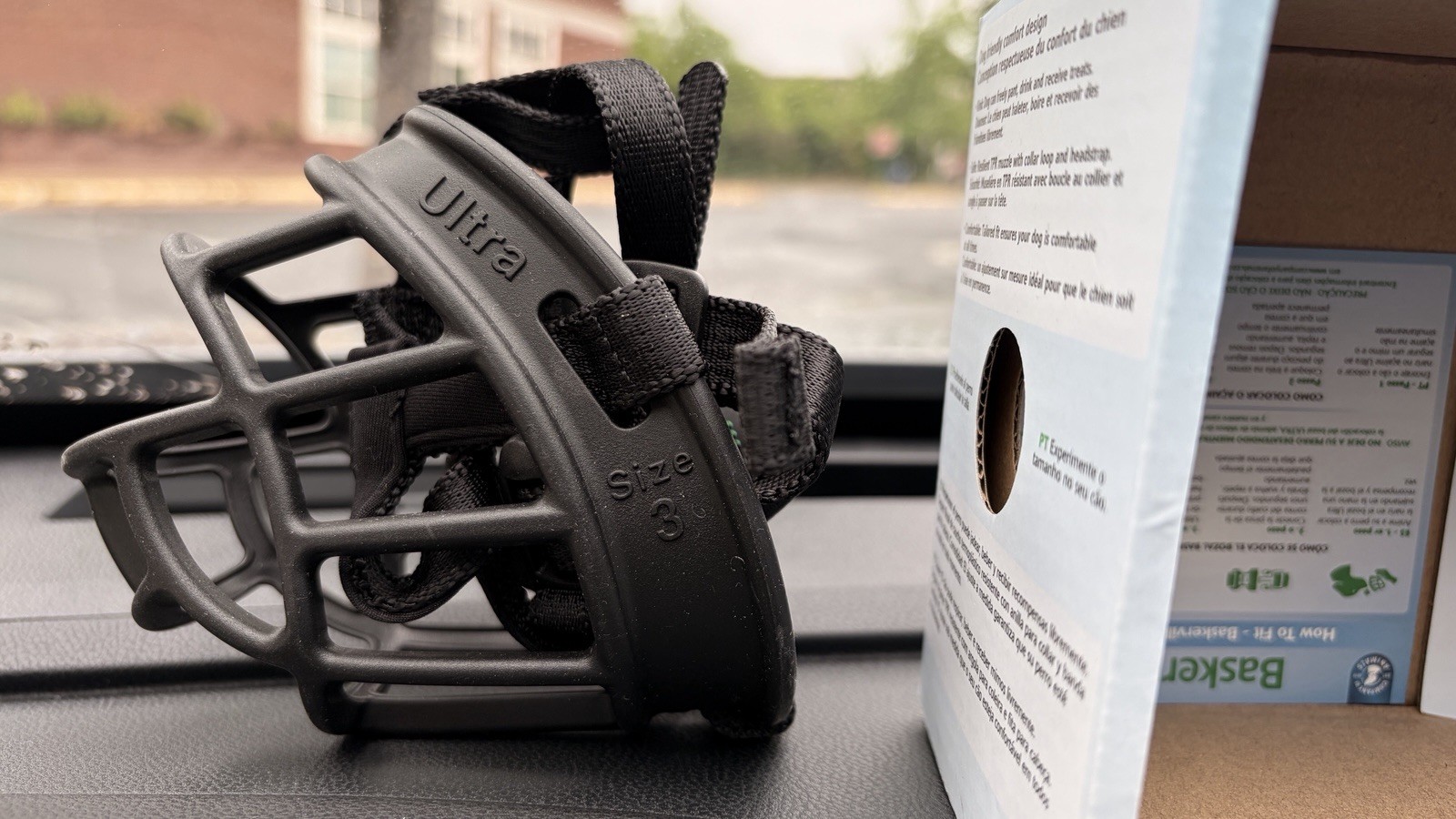 Baskerville Ultra Muzzle Adjustable Basket Black TPR Nylon Size 3