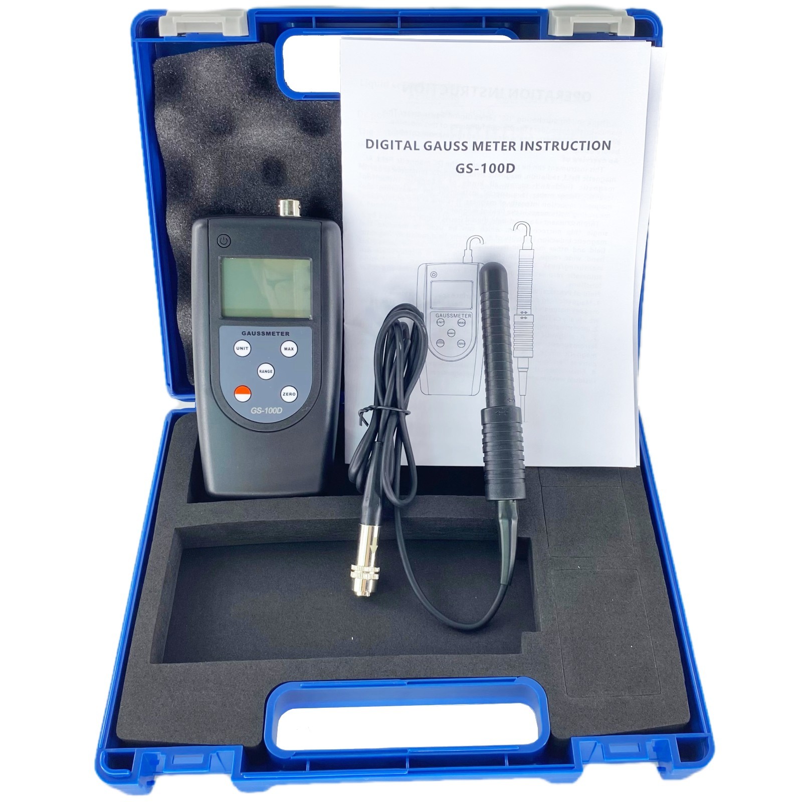 Digital Tesla Meter Gauss Meter Gaussmeter with Range 0~200~2000mT Accuracy 5%