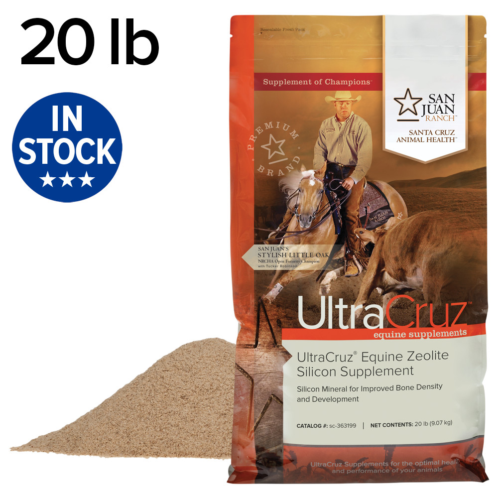 UltraCruz Equine Zeolite Silicon Supplement for Horses, 20 lb, Powder (50 Days)