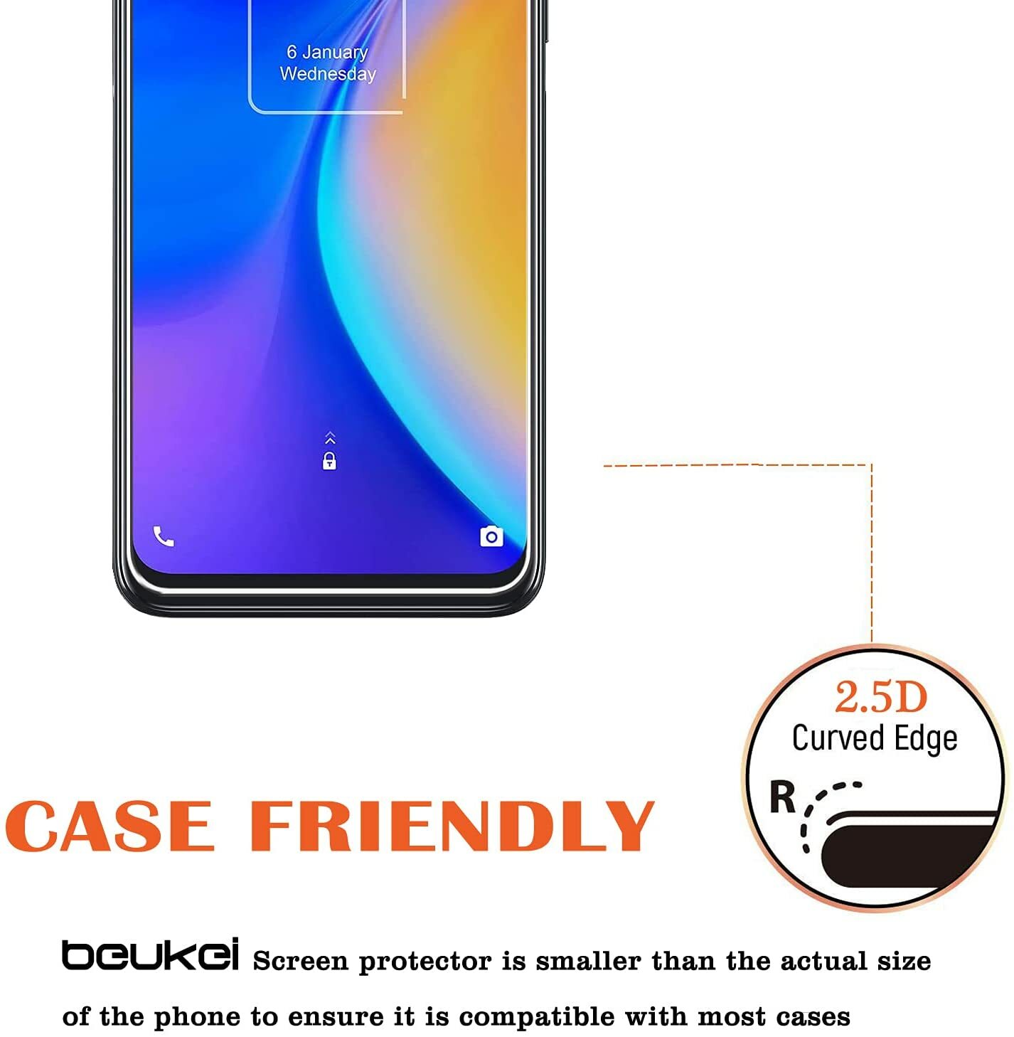 3 Pack Premium Tempered Glass Screen Protector [Full Coverage] For TCL 20 XE