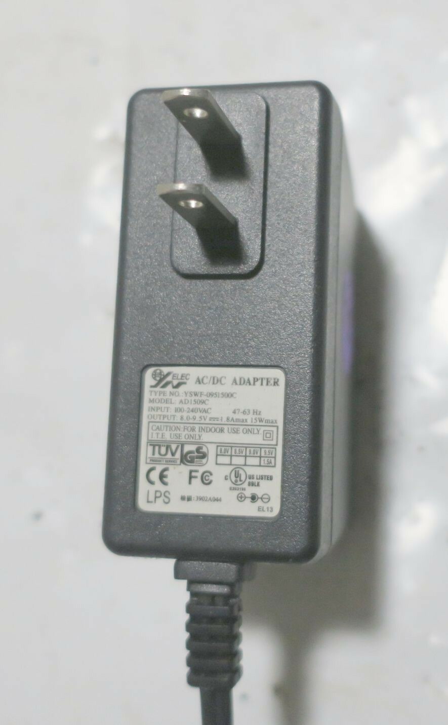Power Supply Cord AC/DC Adapter AD1509C