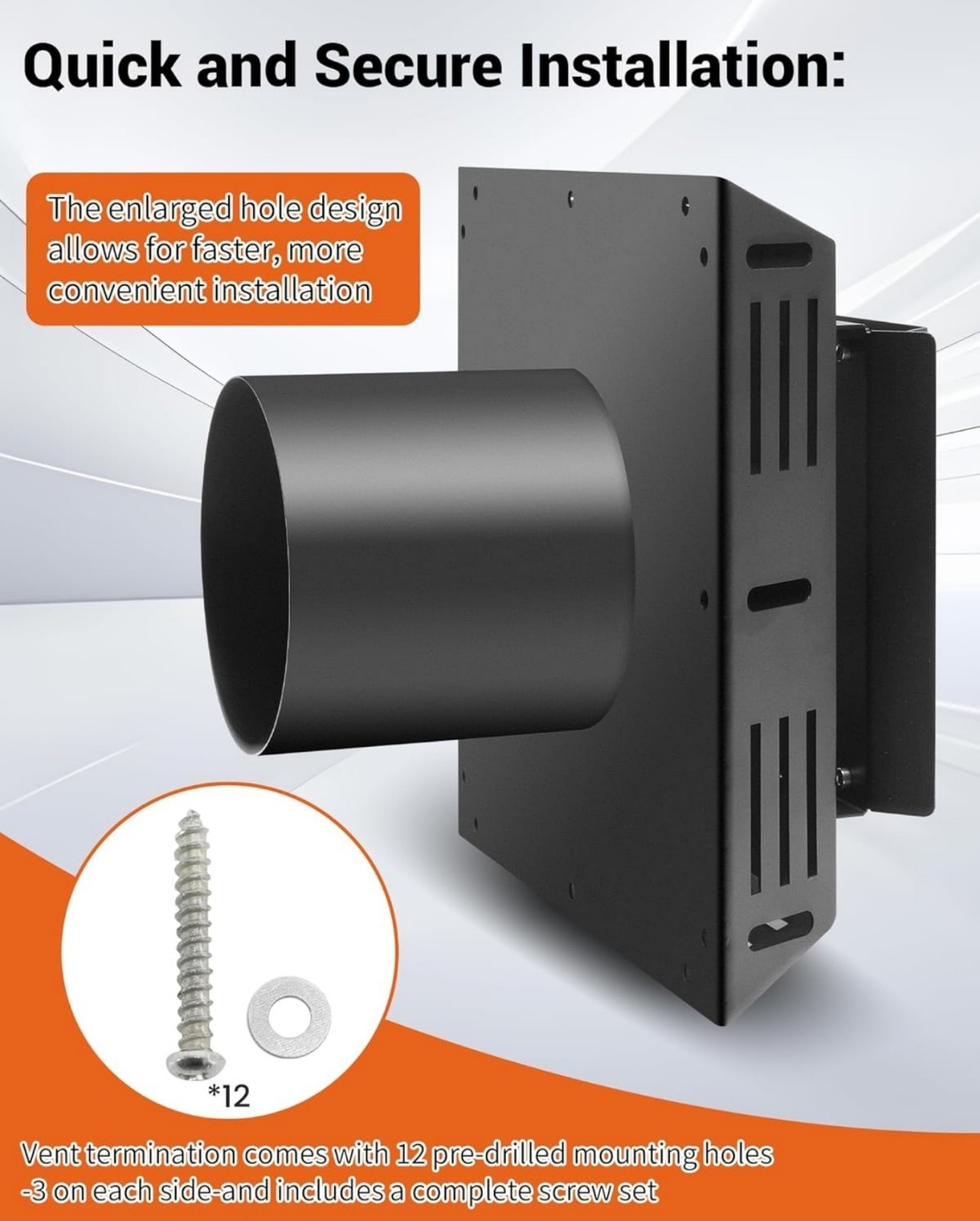 DuraVent 46DVA-HC 4"x6.625" Horizontal Vent Cap, Steel, Durable & Efficient