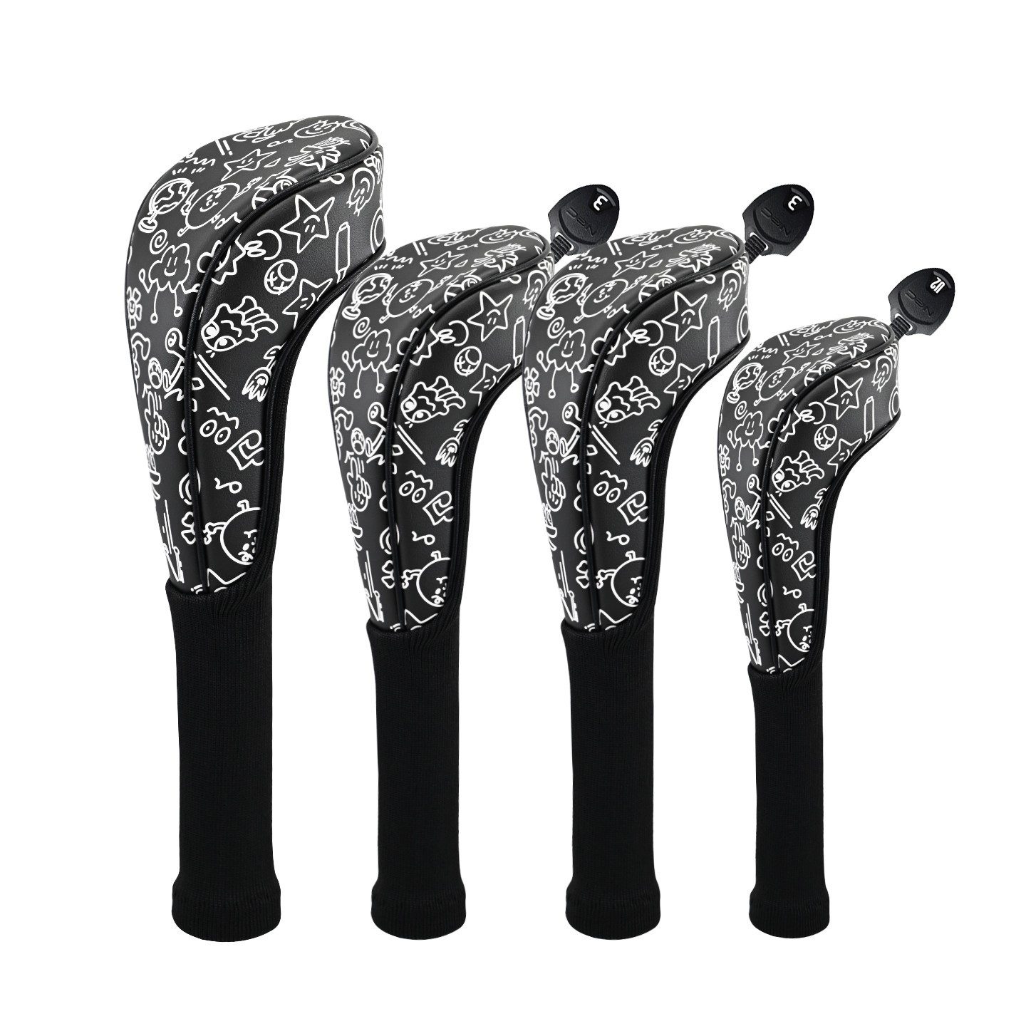 New Graffiti Large Golf Wood Club Head Cover for Driver/Fairway Wood/Hybrid 135H