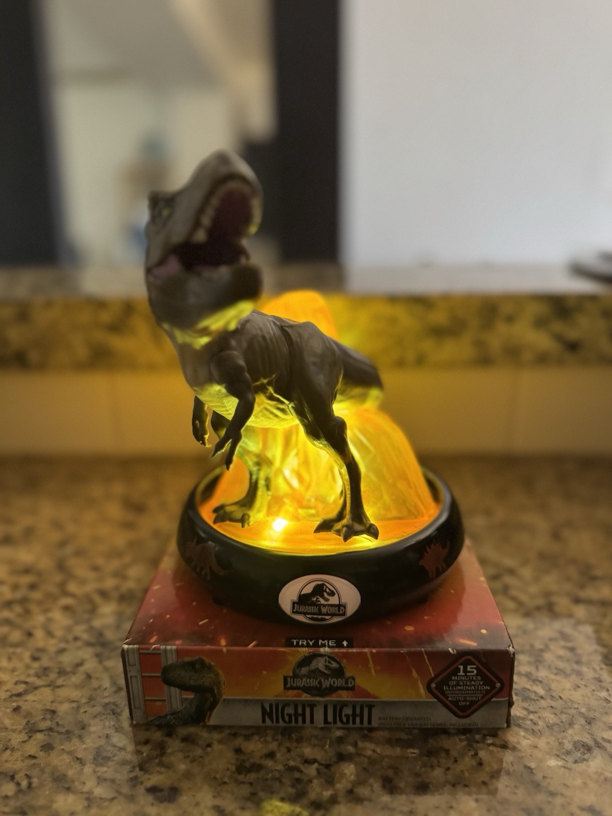 Jurassic Park World T-Rex Dinosaur Volcano Night Light 2020 Brand New