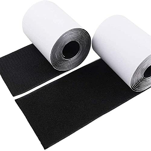 4" Hook And Loop Tape Selfadhesive Strips Set With Sticky Glue Nylon Fabric Fast