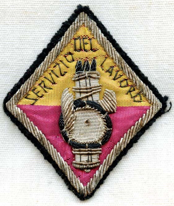 WWII Fascist Youth Labor Service (Lavoro Giovanile Servizio) NCO Silver Bullion