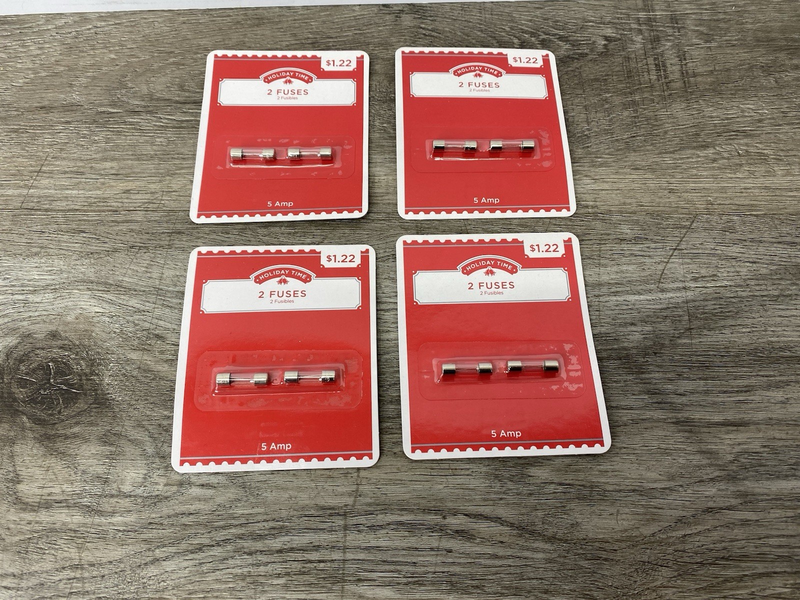 4 Packs Holiday Time 5 Amp Fuses Christmas Lights 64-044 New Unopened 8 Fuses
