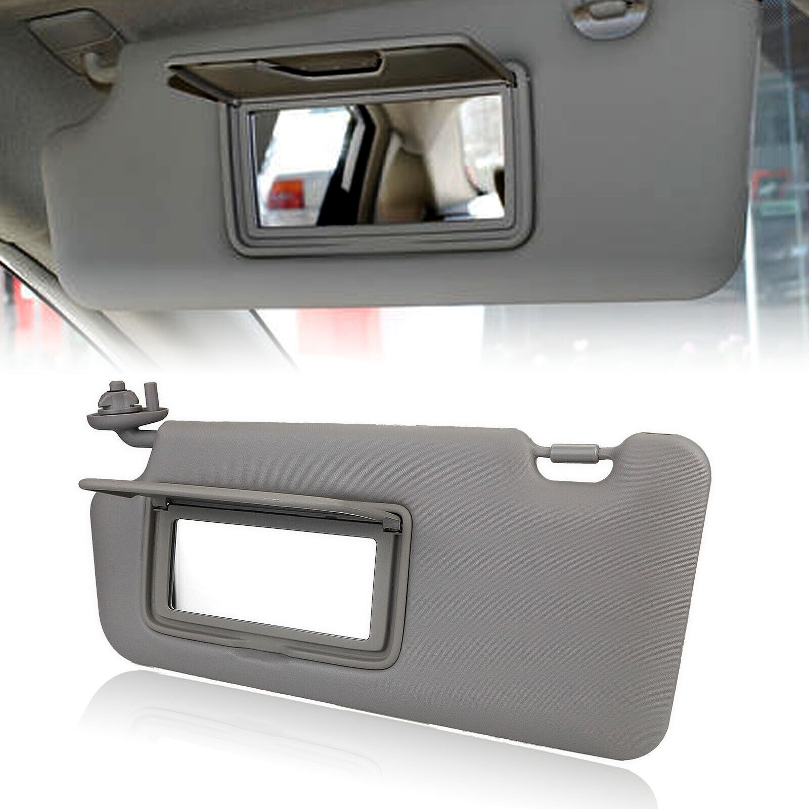 Gray Left Sun Visor For 20122014 2014 2015 Honda Civic W/Mirror 83280-TR0-A01ZB
