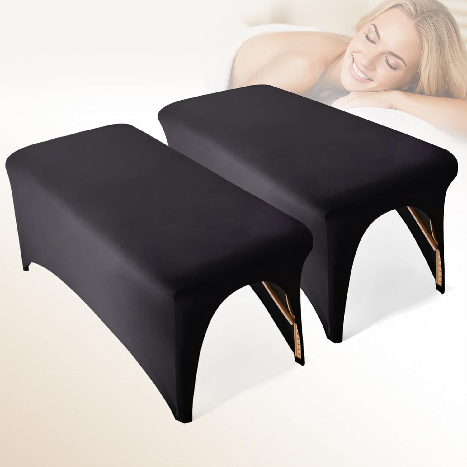2-Pack Lash Bed Cover Professional Stretchy Spa Bed Cover Reusable Massage Table