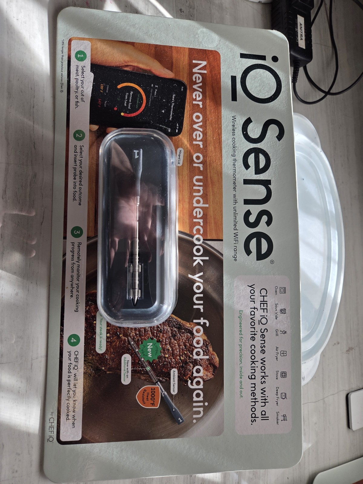 CHEF iO Sence Wireless Cooking Thermometer With unlimited Wi-Fi range 1 probe