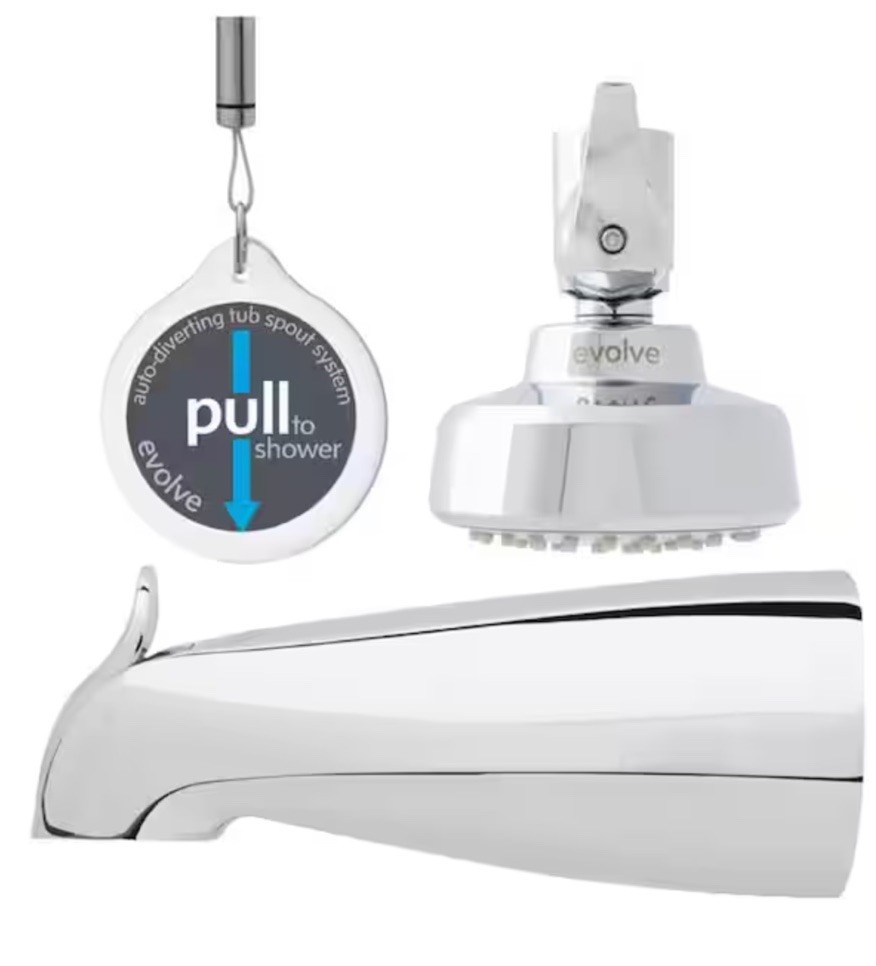 ShowerStart TSV Express Shower Head With Auto Diverting Spout In Chrome
