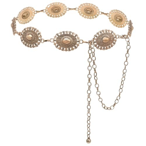 Western Belts for Woman Cowgirl Adjustable Metal Fit Waist: 28-35 in Bronze02