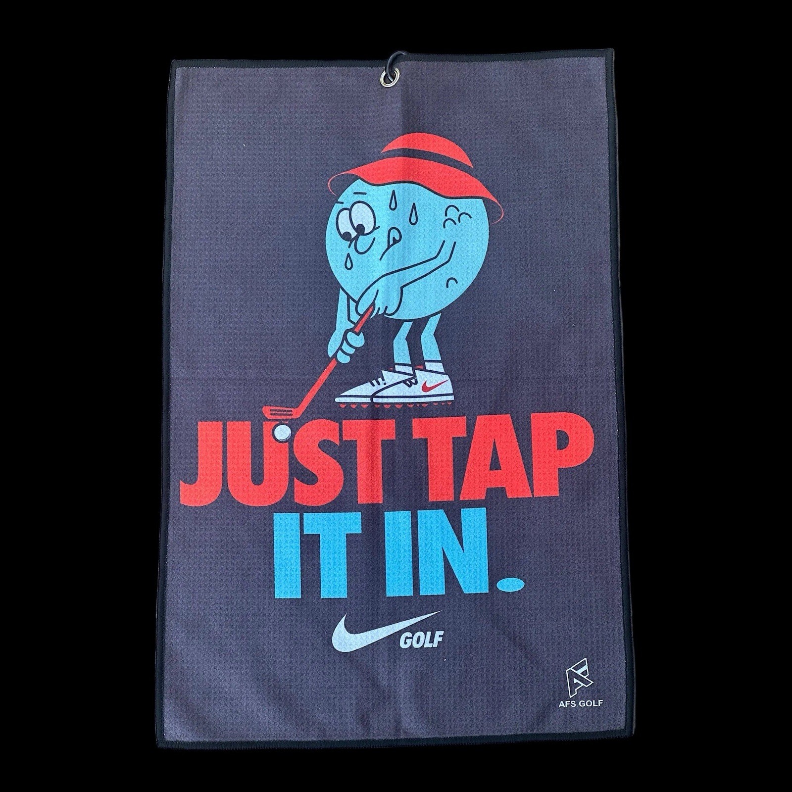 Nike Golf Tour Towel 16”x24” Double Sided AFS Swoosh - JUST TAP IT IN