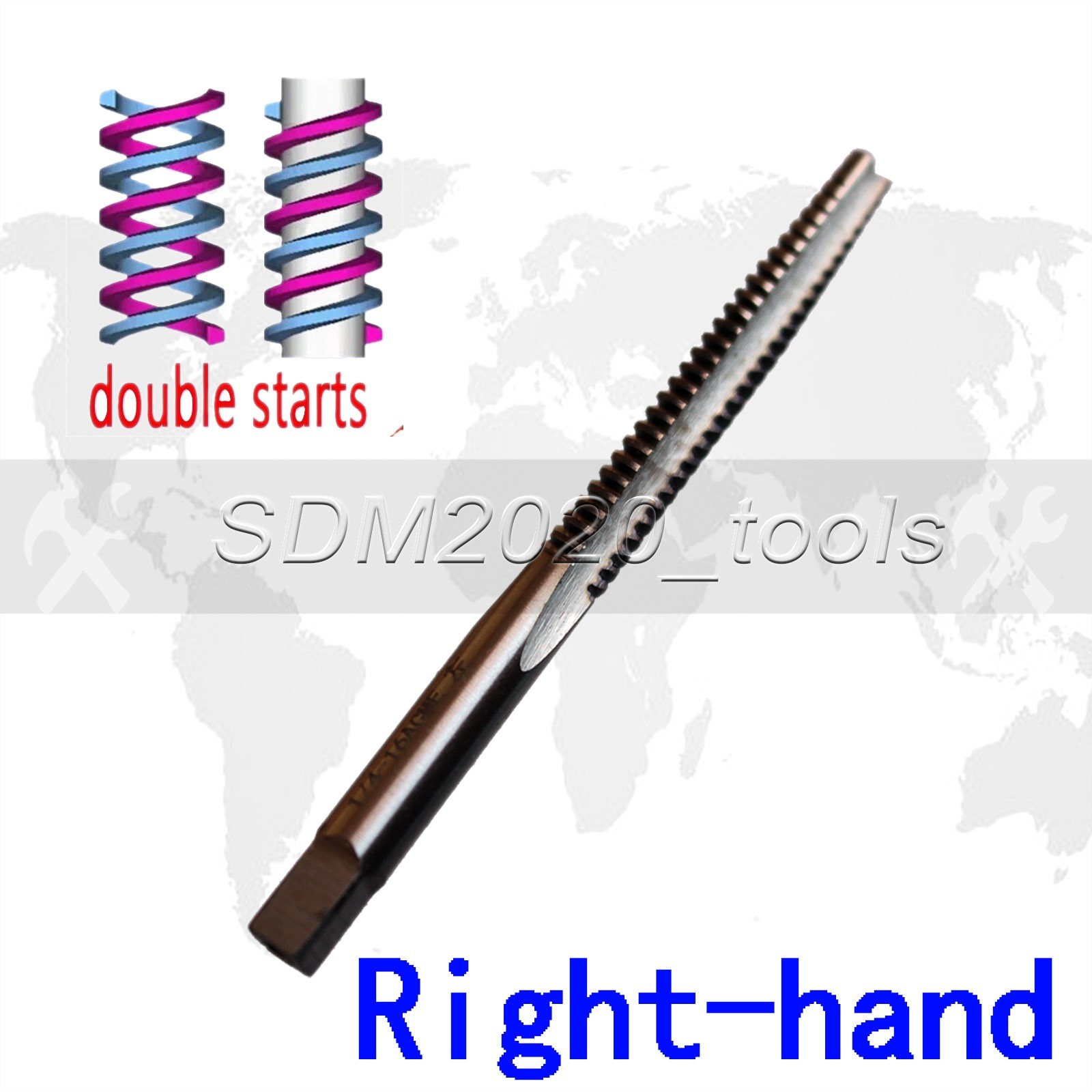 1pc TR14 x 2 mm right-hand trapezoidal double two starts thread tap TR14 - 2