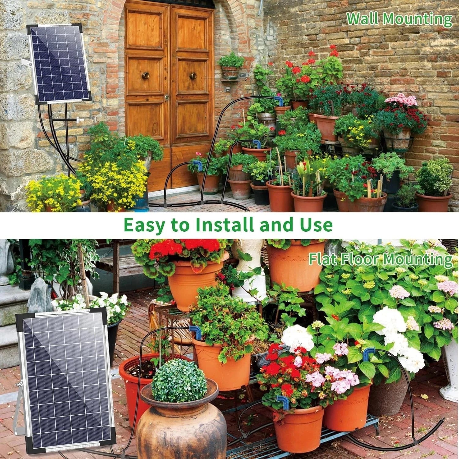5W Solar Drip Automatic Irrigation Kit Self Watering Irrigation System,New,g
