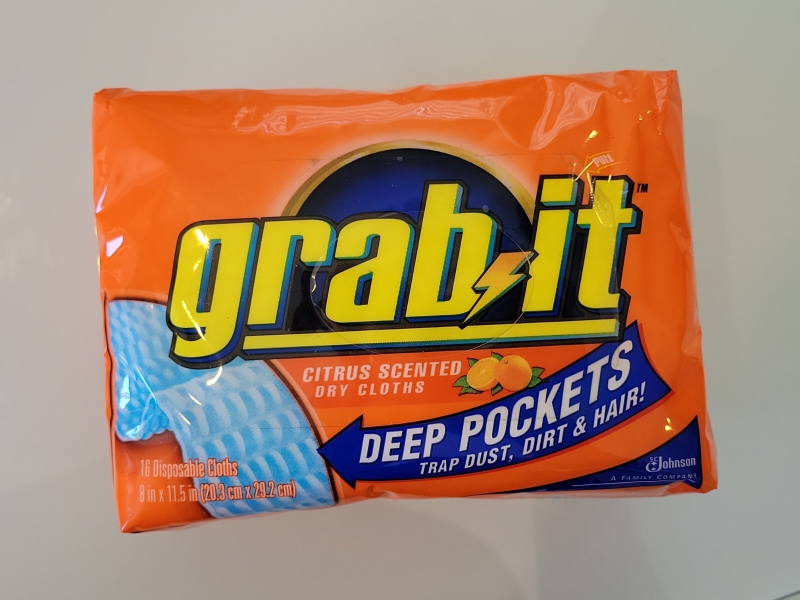 Grab It Refills Disposable 16 Dry Dusting Cloths Citrus scented from 2004 New