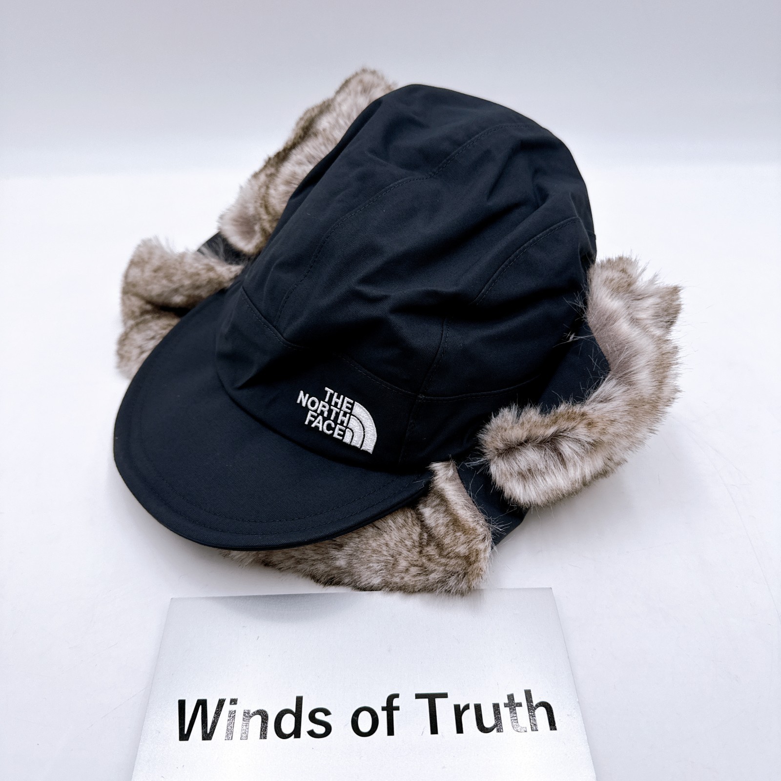 The North Face Frontier Cap Black Unisex Warm Cold Protection Size M-L UPF50+