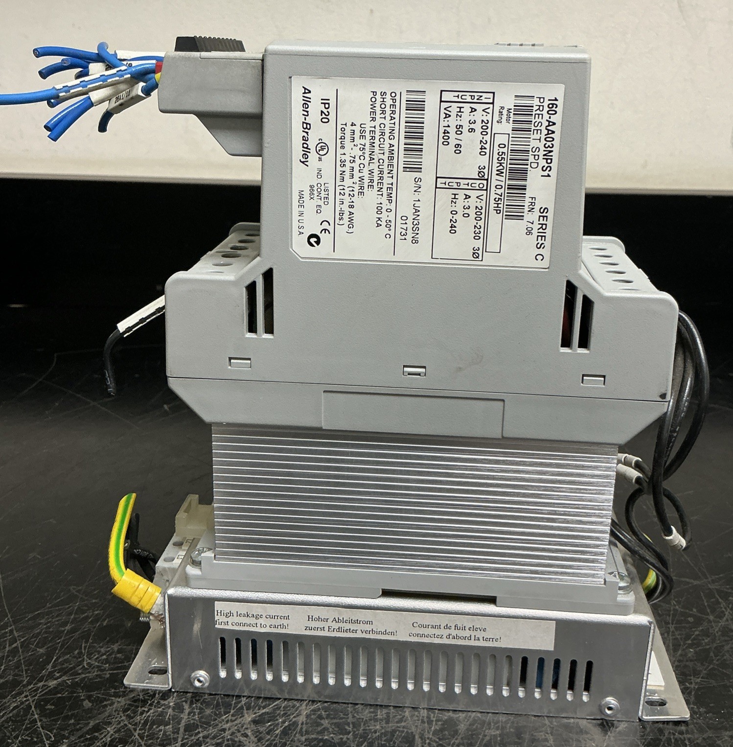 Allen-Bradley 160-AA03NPS1 Series C Speed Controller