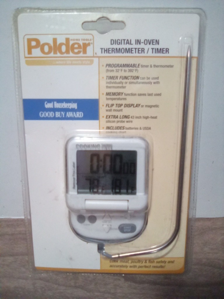 Polder DIGITAL In-Oven THERMOMETER   TIMER #362-90
