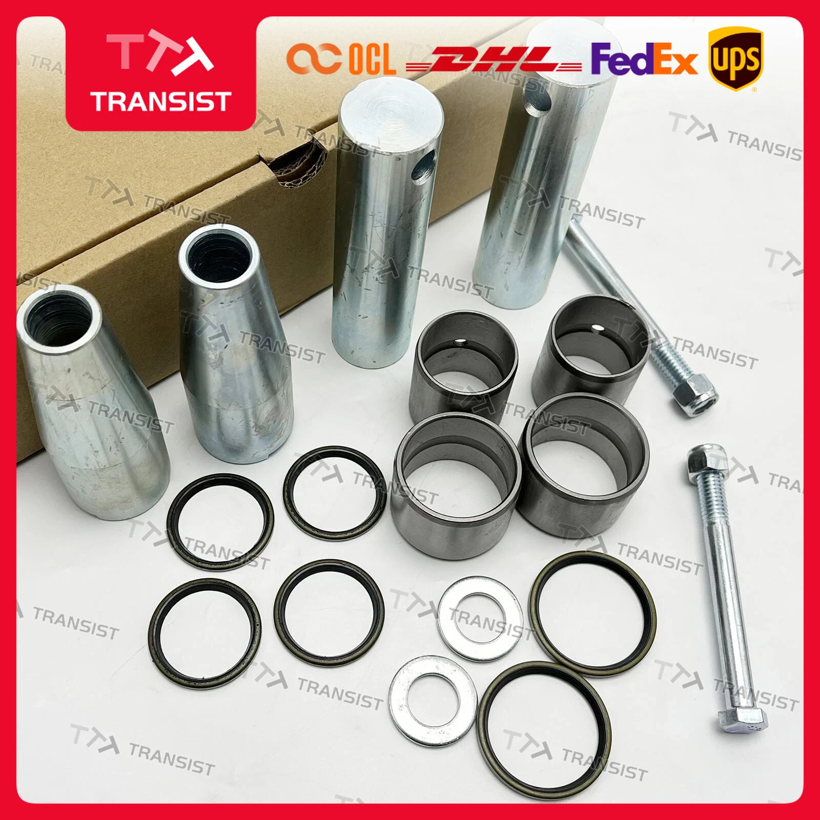 For BobCA# Bobtach Pin and Bushing Rebuild Kit Skid Steer Pivot T550 T590 T595