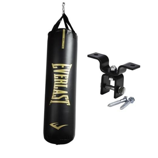Elite Punching Bag – Hanging Heavy Bag for Adults with 80 lb Black with Hanger