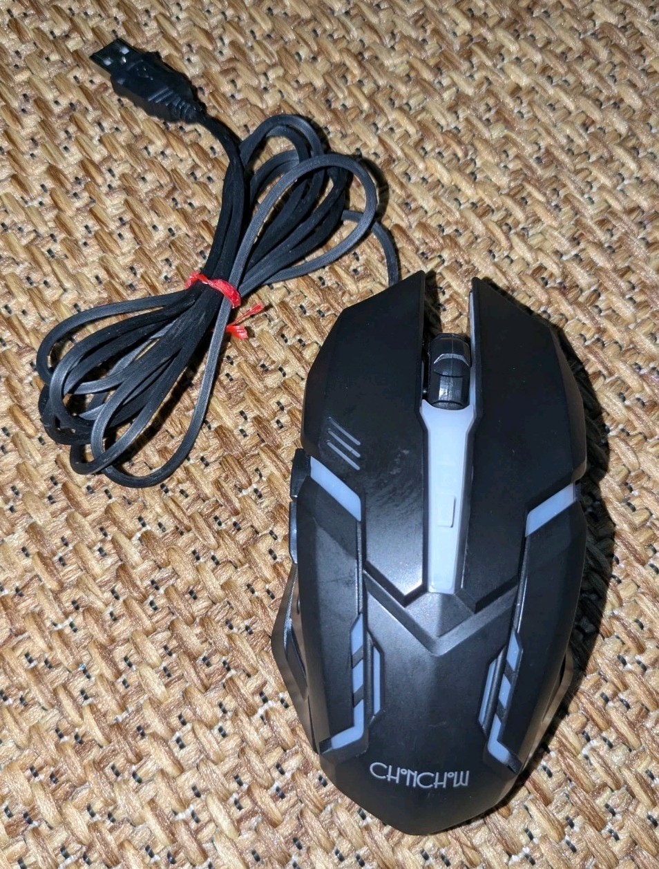ChonChow Optical Gaming Mouse Black USB Wired Working 6 Inputs Professional