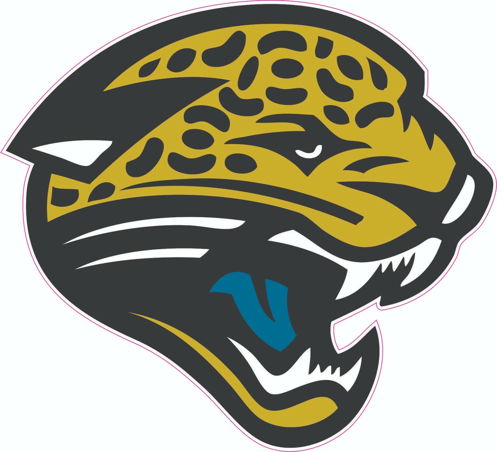 Jaguars 2 Full Size Football Helmet Decals