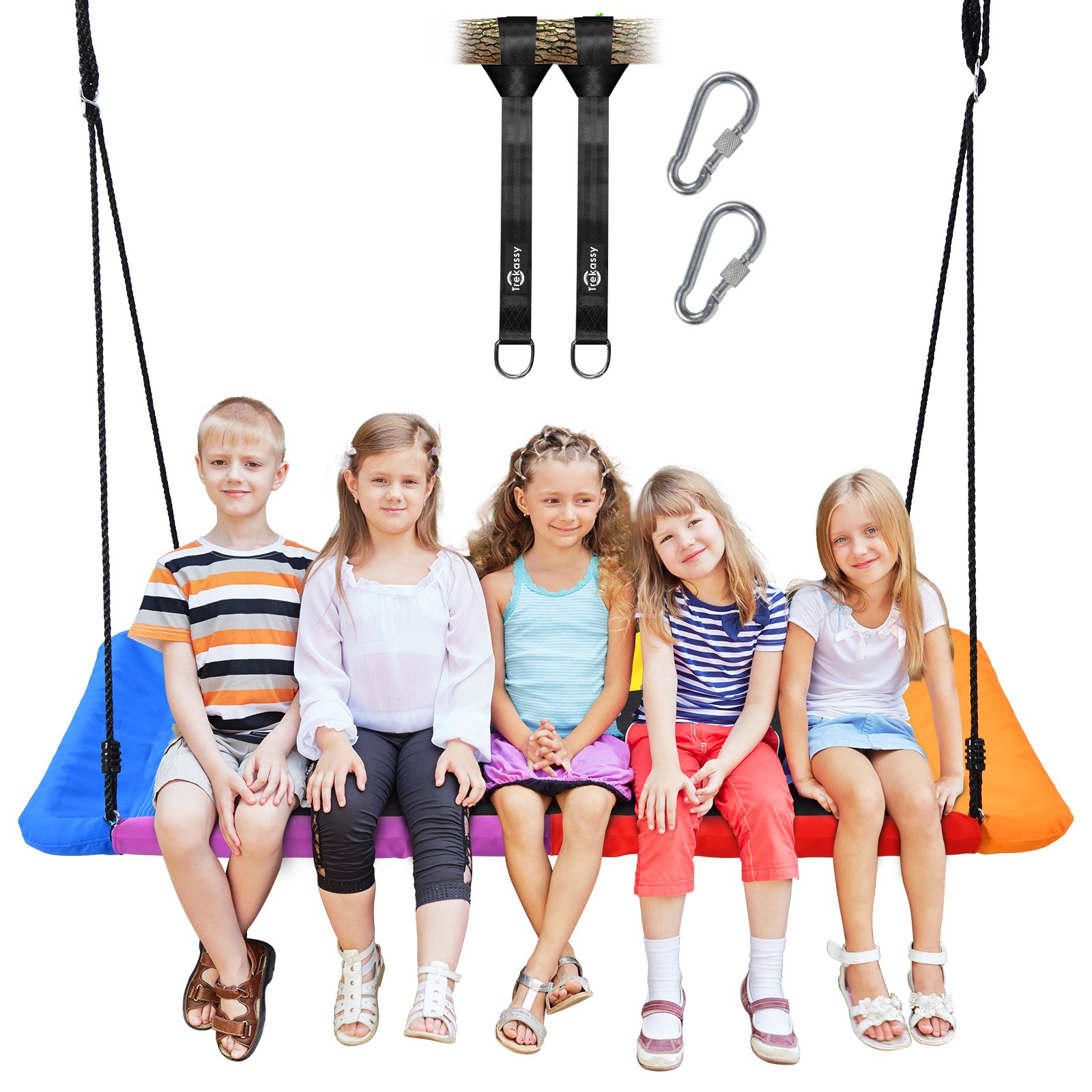 700lbs 60" Platform Tree Swing Waterproof Flying Saucer Swing w/2 Hanging Straps